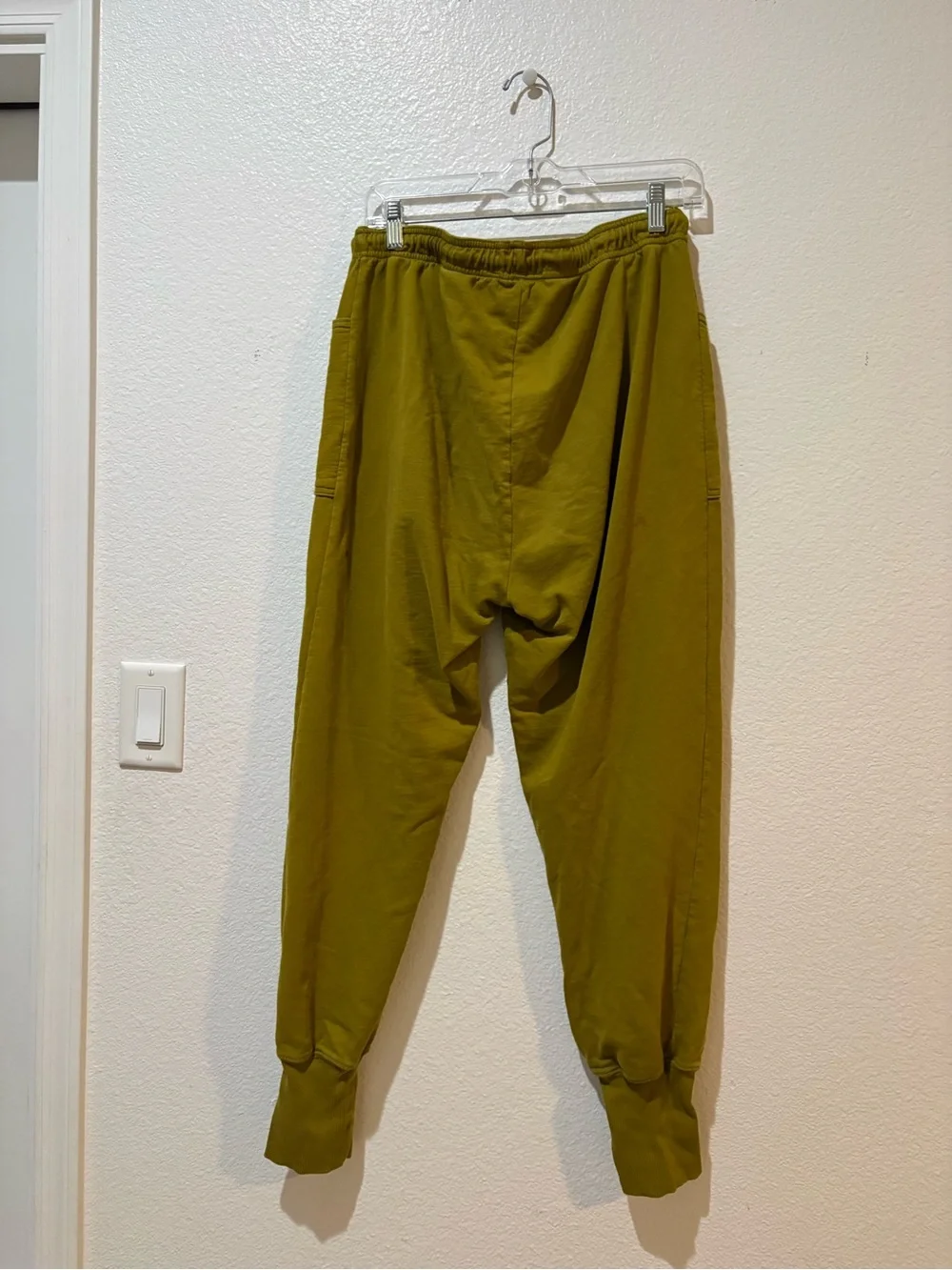 Big Bud Press M Olive Green Women's Drawstring Joggers FLAWED